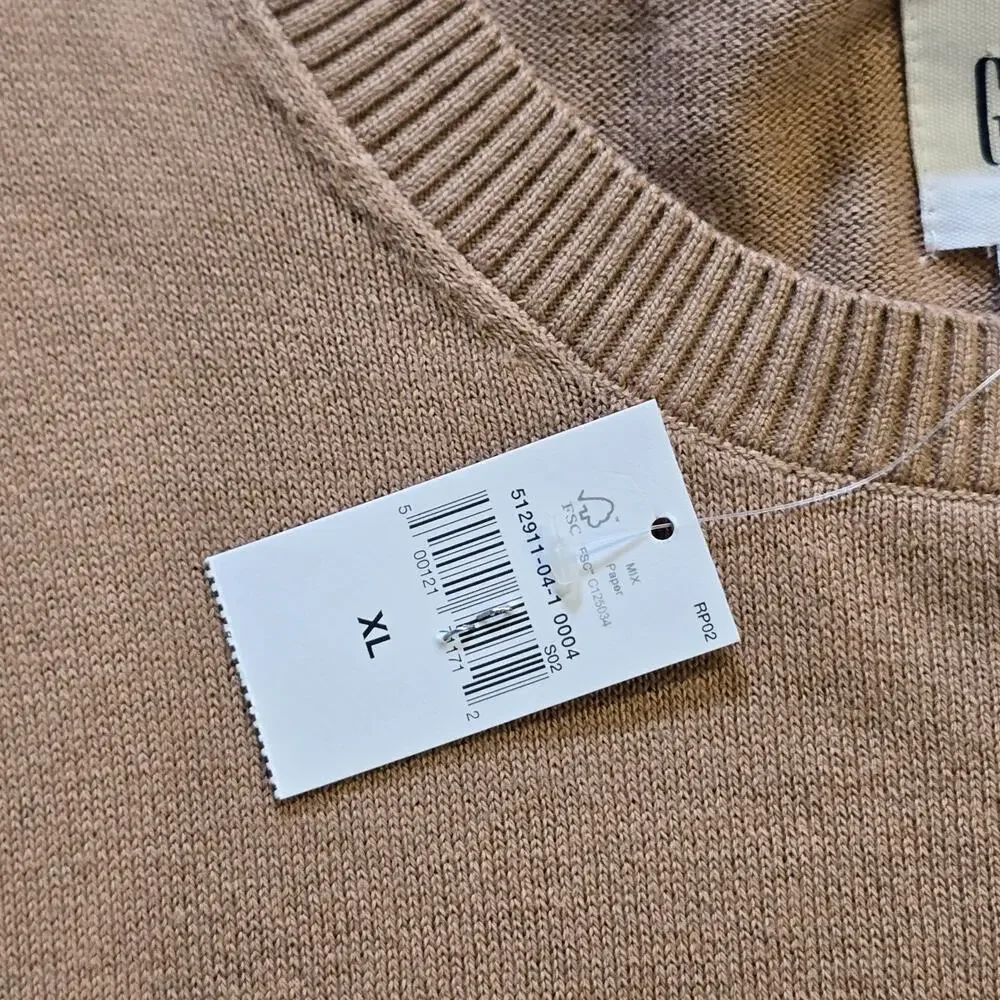 Gap Sweater Mens Size XL Brown Cotton Knit Long Sleeve Crew Neck Classic Casual